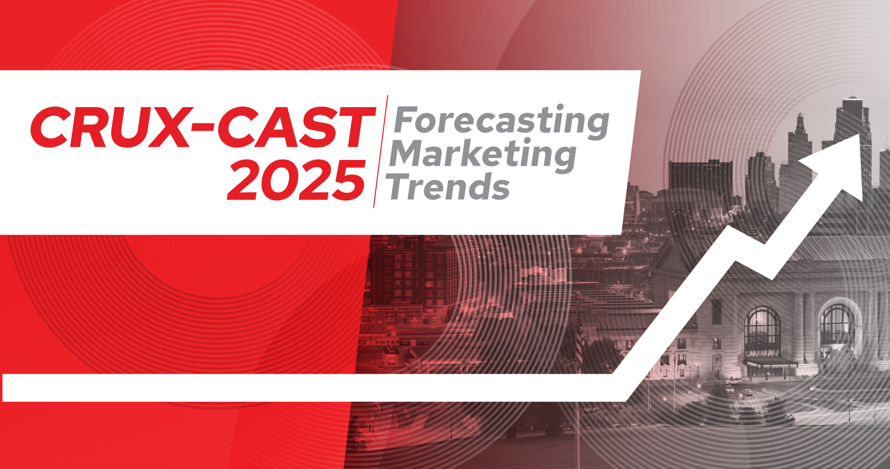 Crux-cast 2025 Forecasting Marketing Trends graphic